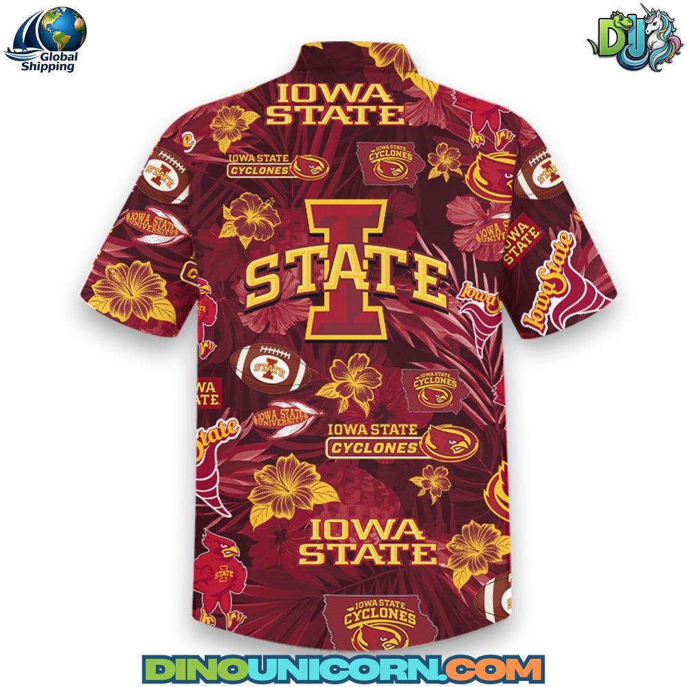 Iowa State Cyclones Football Hawaiian Shirt Iowa State Cyclones Football Hawaiian Shirt