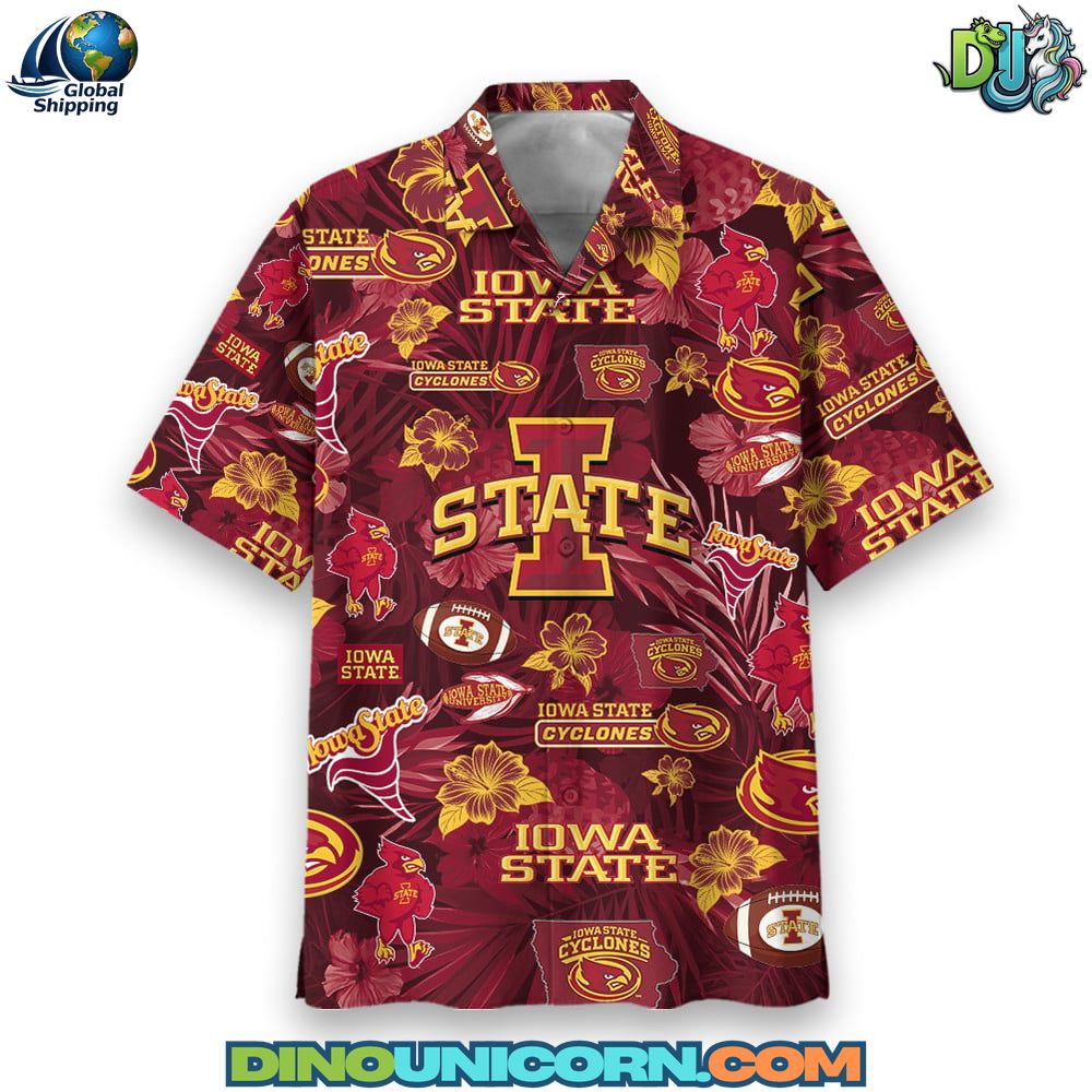 Iowa State Cyclones Football Hawaiian Shirt Iowa State Cyclones Football Hawaiian Shirt