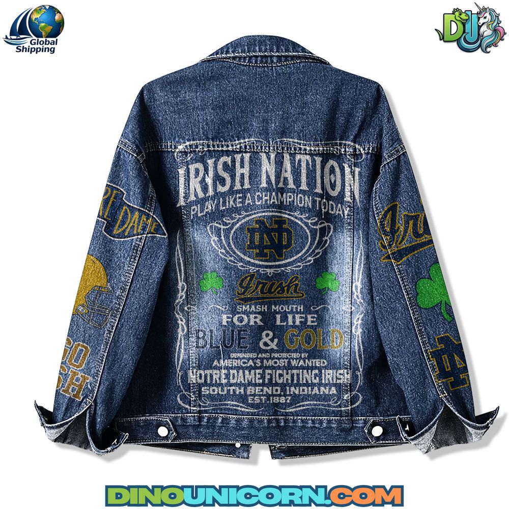 Notre Dame Fighting Irish Denim Jacket Notre Dame Fighting Irish Denim Jacket