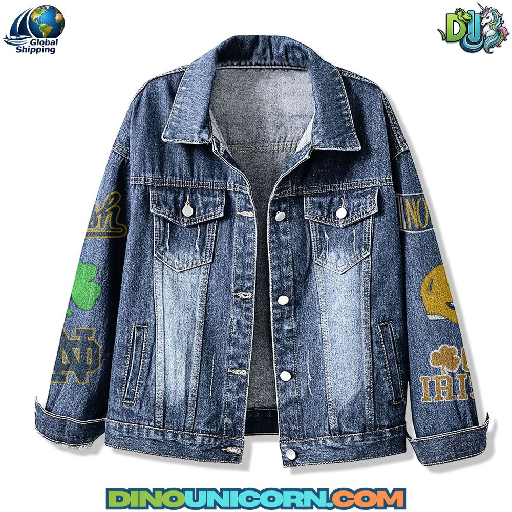 Notre Dame Fighting Irish Denim Jacket Notre Dame Fighting Irish Denim Jacket