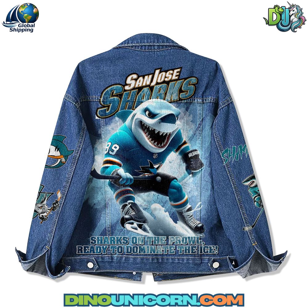 San Jose Sharks Denim Jacket San Jose Sharks Denim Jacket