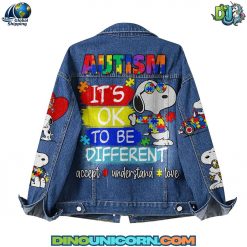 Snoopy Autism Awareness Denim Jacket