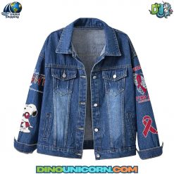 Snoopy Multiple Myeloma Awareness Denim Jacket