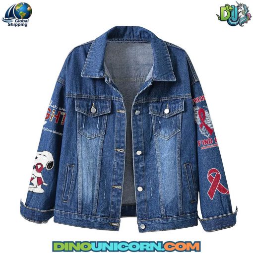 Snoopy Multiple Myeloma Awareness Denim Jacket