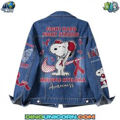Snoopy Multiple Myeloma Awareness Denim Jacket