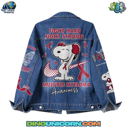Snoopy Multiple Myeloma Awareness Denim Jacket