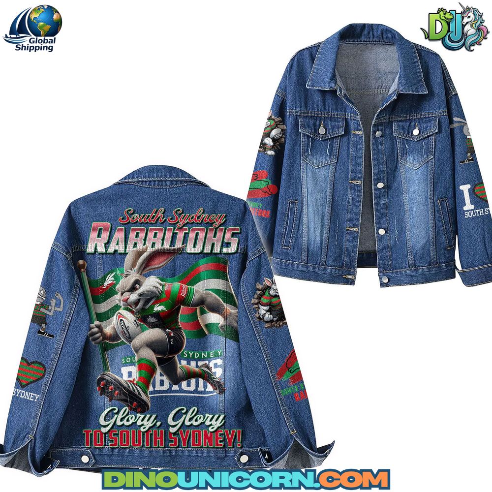 South Sydney Rabbitohs Denim Jacket South Sydney Rabbitohs Denim Jacket