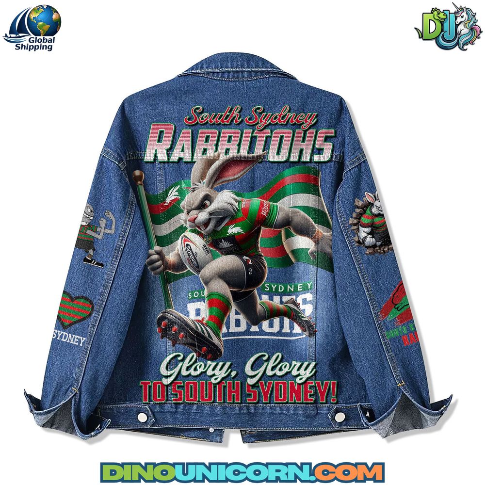 South Sydney Rabbitohs Denim Jacket South Sydney Rabbitohs Denim Jacket