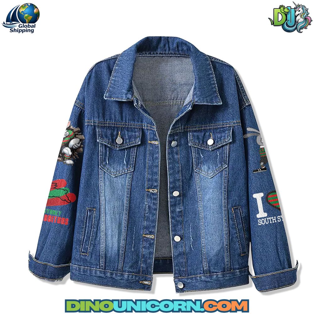 South Sydney Rabbitohs Denim Jacket South Sydney Rabbitohs Denim Jacket
