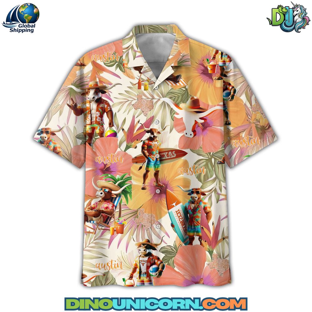 Texas Longhorns Football Hawaiian Shirt Texas Longhorns Football Hawaiian Shirt
