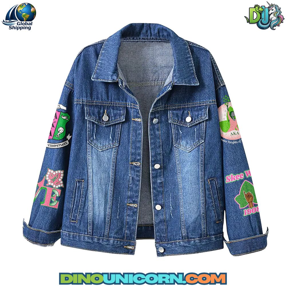 Alpha Kappa Alpha Denim Jacket Alpha Kappa Alpha Denim Jacket