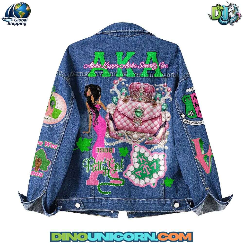 Alpha Kappa Alpha Denim Jacket Alpha Kappa Alpha Denim Jacket
