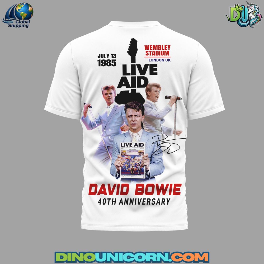 David Bowie 40th Anniversary T-shirt David Bowie 40th Anniversary T-shirt