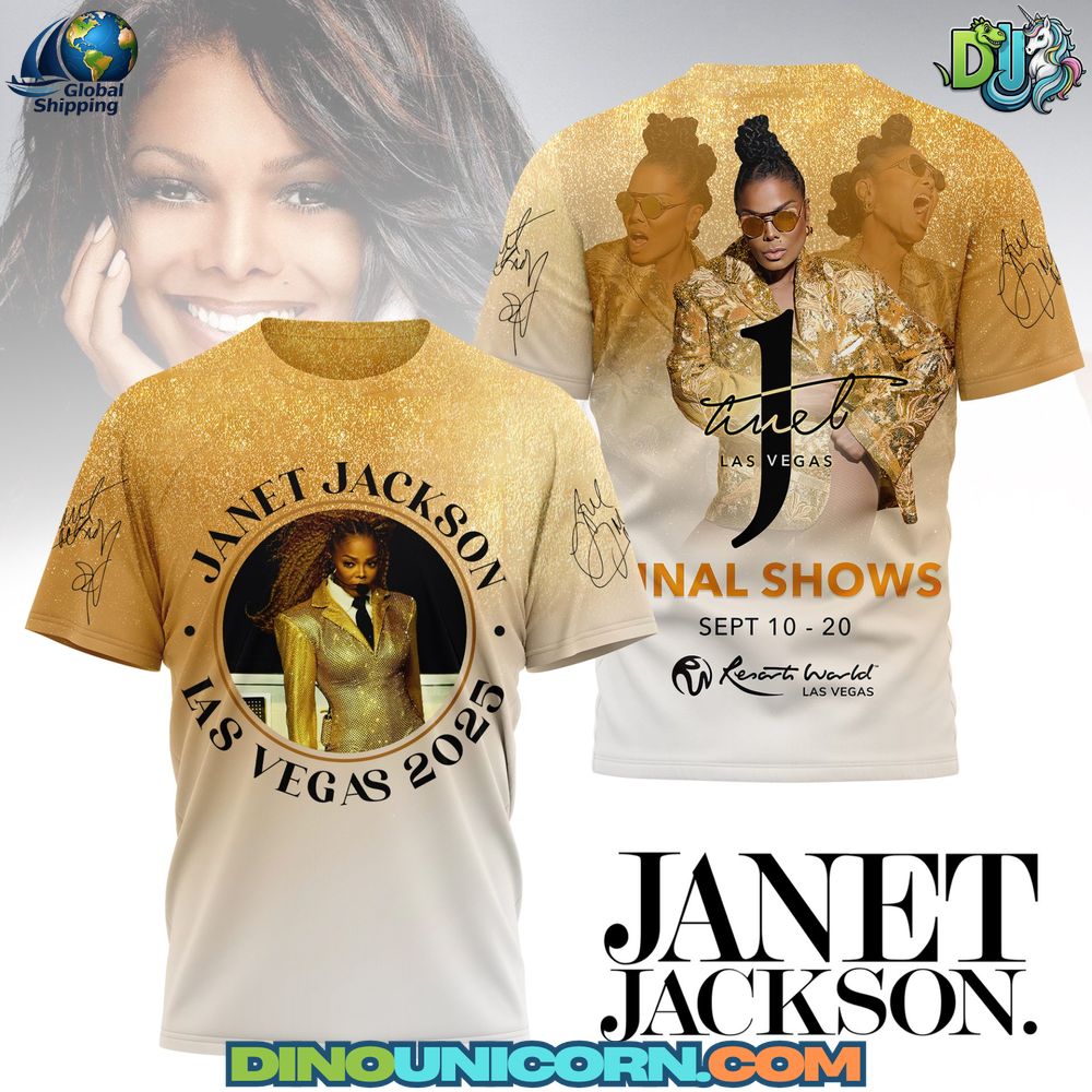 Janet Jackson Tshirt Janet Jackson T-shirt featuring iconic album art and tour graphics, perfect for fans of the pop and R&B legend.