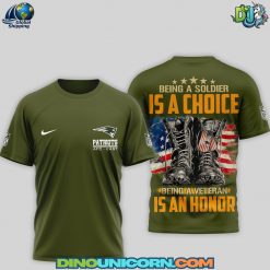 New England Patriots Army Veteran 3D T-shirt
