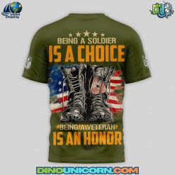 New England Patriots Army Veteran 3D Tshirt