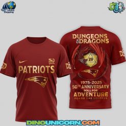 New England Patriots Dungeons And Dragons 50th Anniversary T-shirt
