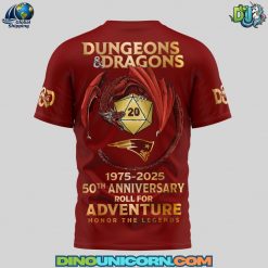 New England Patriots Dungeons And Dragons 50th Anniversary Tshirt
