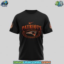 New England Patriots Flaming Eagle Skull Tshirt