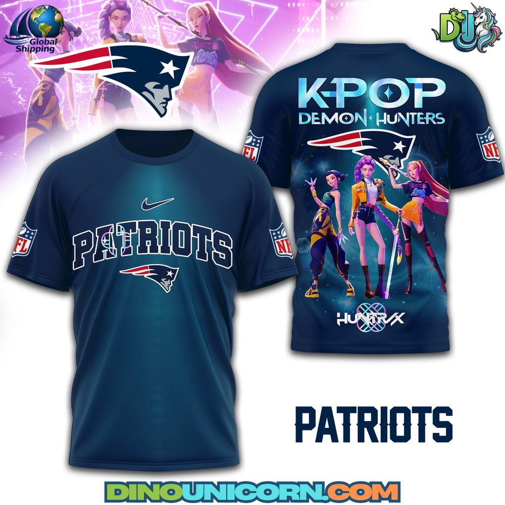 New England Patriots KPop Demon Hunters Tshirt New England Patriots KPop Demon Hunters T-Shirt with anime-inspired graphics, unisex fit, and dark fantasy design, perfect for collectors and pop-culture fans.