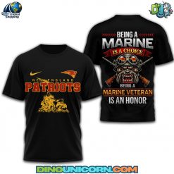New England Patriots Marine Veteran 3D T-shirt