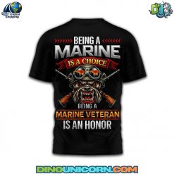New England Patriots Marine Veteran 3D Tshirt