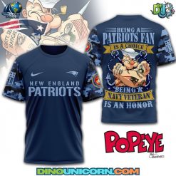 New England Patriots Navy Veteran Popeye T-shirt