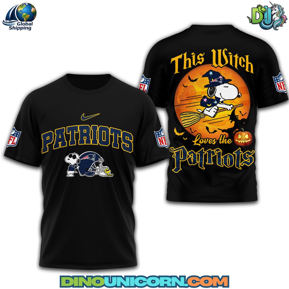 New England Patriots Snoopy Witch T-shirt New England Patriots Snoopy Witch T-shirt