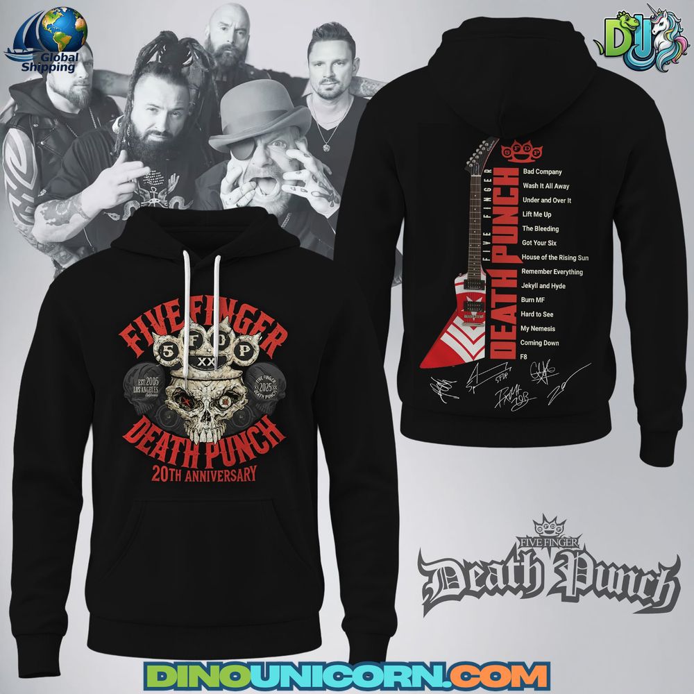 Five Finger Death Punch 20th Anniversary T-shirt Five Finger Death Punch 20th Anniversary T-shirt