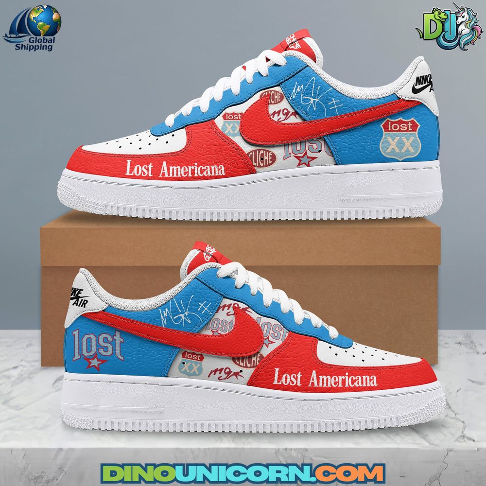 Machine Gun Kelly Lost Americana Air Force 1 Sneaker Machine Gun Kelly Lost Americana Air Force 1 Sneaker