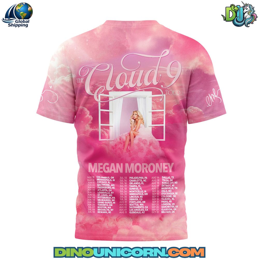 Megan Moroney Cloud 9 Tour T-shirt Megan Moroney Cloud 9 Tour T-shirt