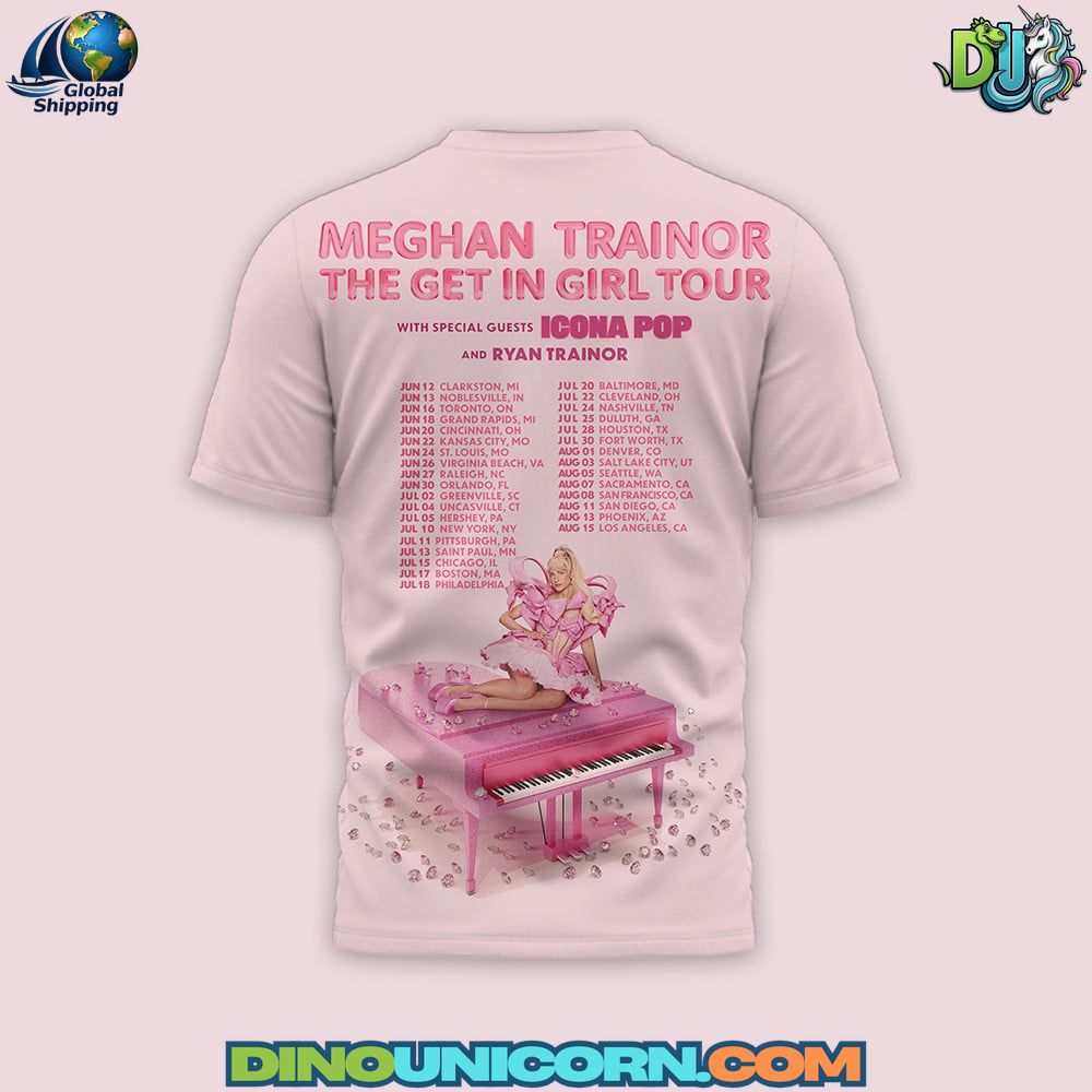Meghan Trainor The Get In Girl Tour T-shirt Meghan Trainor The Get In Girl Tour T-shirt