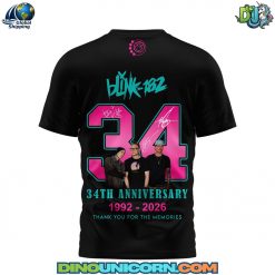 Blink182 34th Anniversary Tshirt